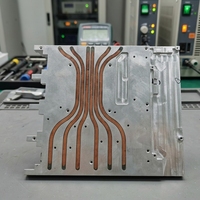 Radiateur de refroidissement à eau en cuivre à tube plat personnalisé, plaque froide liquide pour appareils médicaux professionnels, instruments et équipements