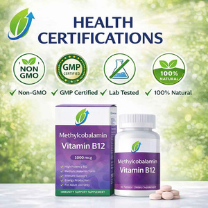 Wholesale Private Label <strong>Methylcobalamin</strong> <strong>Vitamin</strong> <strong>B12</strong> 60 Tablets Immunity Support OEM ODM Custom Service Not for Newborns - Product Image 5