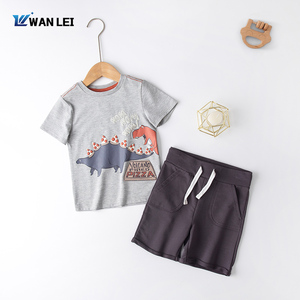 Set Estivo a Due Pezzi per Ragazzi Adolescenti, Personalizzabile, di Alta Qualità, in Misto Cotone, T-shirt e Pantaloncini, <span class=keywords><strong>Età</strong></span> 6-12 Anni - Product Image 4