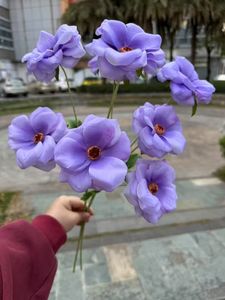 Flores de silicona azul marino artificiales hechas a mano para bodas, graduaciones, decoraciones de Navidad y Año Nuevo <span class=keywords><strong>chino</strong></span> - Product Image 6