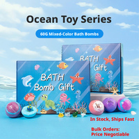 Coffrets Cadeaux de Jouets Océaniques : Jouets Squishy, Jouets Anti-Stress, Kits de Sels de Bain et Boules de Bain Moussantes pour Enfants