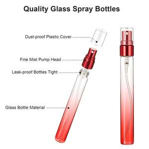 Mini flacons vaporisateurs de parfum 10 ml en verre coloré, atomiseur vide rechargeable pour huiles essentielles - Product Image 5