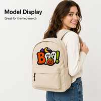 Patch thermocollant personnalisé en feutre non tissé brodé chenille, motif Halloween (Fantôme, Citrouille) pour chapeaux, sacs à dos, cadeaux saisonniers, vente en gros