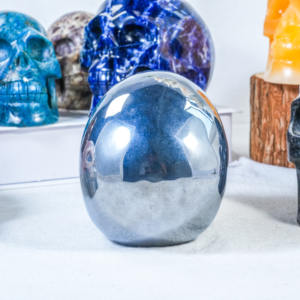 Tengkorak kristal alami kualitas tinggi grosir ukiran tangan kerajinan kristal lainnya dekorasi Halloween tengkorak Tera Hertz - Product Image 4