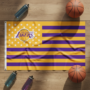 <span class=keywords><strong>Drapeau</strong></span> NBA <span class=keywords><strong>Los</strong></span> <span class=keywords><strong>Angeles</strong></span> Lakers en polyester 90x150cm ; Bannière portable imperméable à impression numérique, directement de l'usine, pour les événements sportifs - Product Image 1