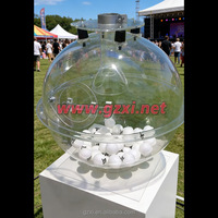 Machine à tirer les billets de loterie en acrylique transparent, souffleur professionnel de billes pour tombola, tirage en direct, jeu de bingo, événement de récompenses, marque HUAXI