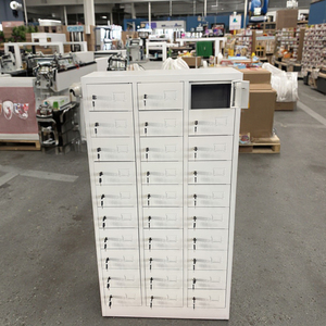 Armoire casier en acier laminé à froid à 30 portes avec serrure à clé pour employés de bureau, stockage personnel pour sacs de travail, bagages, colis et téléphones - Product Image 5