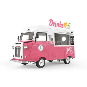 Jekeen Donut Mobile Grill Reino Unido camión de comida Rosa comprar autobús café camión de comida para la venta