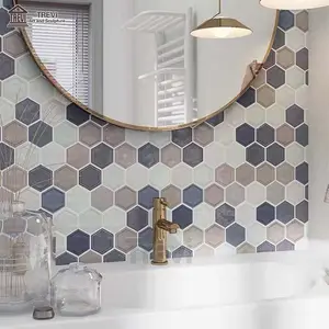 Custom Hand Made Restroom Peel Stick Mosaic Tile Waterjet for Decoration
