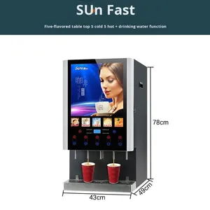 Factory-Delivered Fully <b>Automatic</b> Commercial Five-Head Milk Tea Instant <b>Coffee</b> Dispenser Scan Code <b>Machine</b> Vending SDK-enabled V - Product Image 4