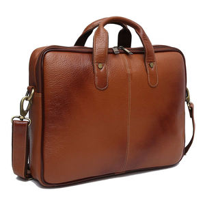 Sacs pour ordinateur portable en cuir véritable pour hommes, couleur unie, best-sellers en gros, uniques - Product Image 2