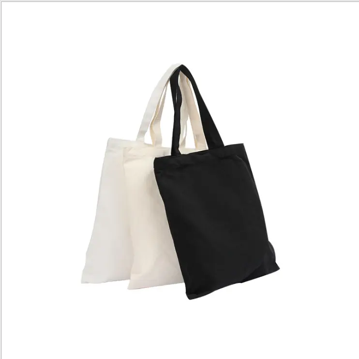 promotional blank logo printed reusable shopping canvas bags on sale