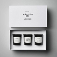 Boîte à bougies personnalisée écologique 3-Pack emballage en papier recyclé doublure éponge pour bougies parfum cadeaux-personnalisé en relief