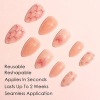 Acrylique personnalisé fait à la main presse sur les ongles vente en gros acrylique de luxe oeil de chat presse sur les ongles 24 pcs kit d'ongles fait à la main