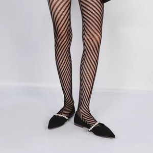 Summer Jacquard Openwork Fishnet Stockings Black 15D Thin Sheer Women's Pantyhose Diamond Pattern High Elastic - Product Image 2
