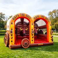 Jeu gonflable Joyful Roll the Bull, jeu de cible gonflable, jeu de carnaval extérieur, divertissement pour enfants, location pour parc d'aventure