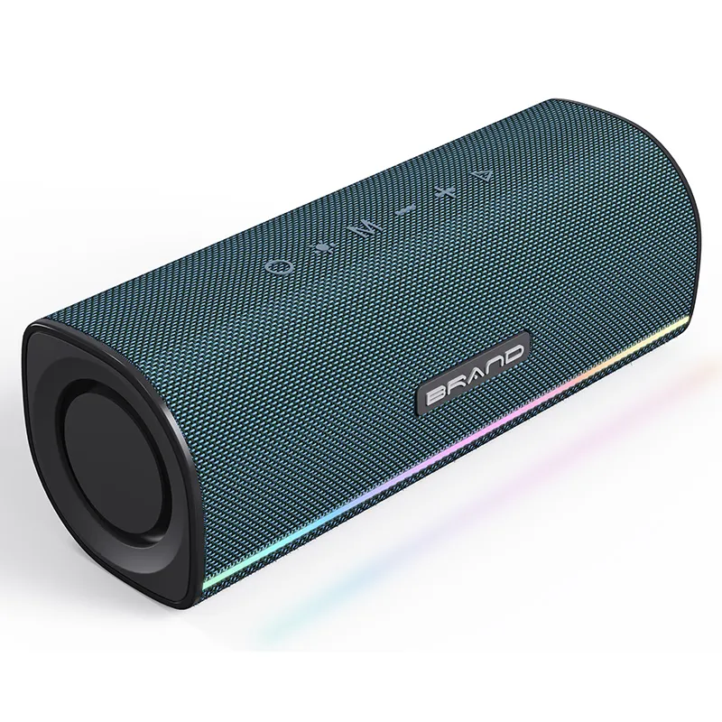 Altavoz inalámbrico Supper Bass con Bluetooth, altavoz de tela impermeable, altavoz portátil activo para exteriores para el hogar con radio FM