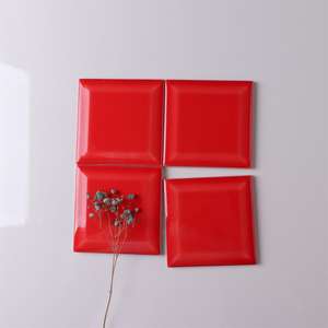 <span class=keywords><strong>Carrelage</strong></span> mural brillant de métro de l'école moderne, Design graphique de mur intérieur rouge <span class=keywords><strong>10x10</strong></span> 20x20cm carreaux émaillés - Product Image 4