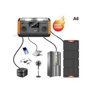 Station d'alimentation portable au lithium-ion 600W 520Wh avec MPPT, onde sinusoïdale pure, pour camping en extérieur, camping-car, secours d'urgence, charge sans fil - Product Image 1