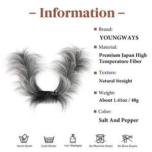 Perruque chignon désordonné pour femme avec peigne latéral, cheveux synthétiques courts bouclés, style classique, avec fil métallique en caoutchouc réglable - Product Image 3