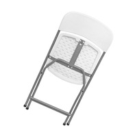 Chaise et table de banquet portables modernes d'extérieur en plastique imperméable pour jardin, cour, salon, hôtel ou usage extérieur