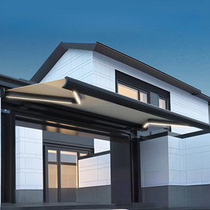 Auvent rétractable électrique à cassette complète, bras pliable <span class=keywords><strong>motorisé</strong></span>, télécommande, imperméable, protection UV, toutes saisons, <span class=keywords><strong>voile</strong></span> acrylique - Product Image 1