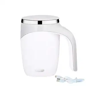 Custom Logo Automatic Magnetic Self Stirring Coffee Cup Stainless Steel Mixing Mug Self Stirring Mug