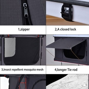 Carpa de Techo para Auto, de Aleación de Aluminio ABS, Apertura Automática Rápida, Tipo Extendido, Una Habitación, Cuatro Estaciones, para Campamento al Aire Libre - Product Image 2