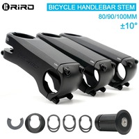 Tige de guidon de vélo RIRO 80/90/100 mm ±10 °   Tige de vélo en alliage d'aluminium avec câblage interne, pont de vélo VTT, pièces de cyclisme
