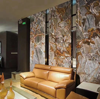 Dalles de marbre doré de Versailles - Texture naturelle de veine dorée de luxe, écologiques, imperméables, pierre décorative haut de gamme moderne pour salle à manger