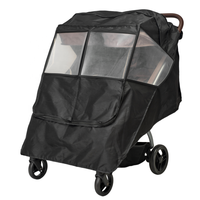 Vente en gros usine : Housse de protection transparente imperméable et coupe-vent avec fermeture éclair pour poussette de bébé