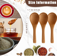 Ustensiles de cuisine en bois : Spatule antiadhésive et petite cuillère à riz pour la cuisson et le service de plats chauds
