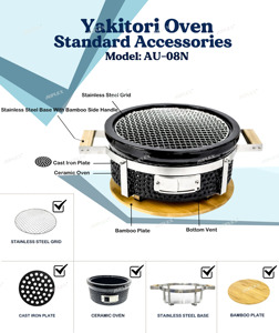Parrilla <span class=keywords><strong>de</strong></span> Barbacoa Coreana Portátil Auplex Mini, <span class=keywords><strong>de</strong></span> Cerámica Premium, con Carbón, Galvanizada, para Yakitori, para Exteriores/Camping - Product Image 4