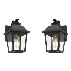 โคมไฟติดผนังอลูมิเนียมกลางแจ้ง1ดวงพร้อมกระจกใส80สวน README Note 10 128GB 60W E26 50000 120V สีดำกันน้ำ120V - Product Image 3