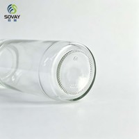 Pot en verre étroit et haut de 440 ml, avec couvercle à vis, vide, pour conserves, produits marinés et stockage domestique de grande capacité