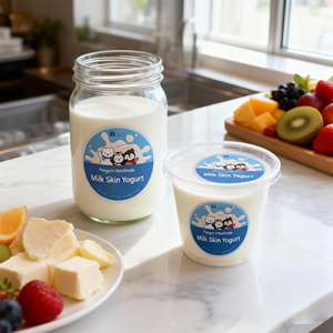 ฉลากขวดนมไวนิลกันน้ำ; สติกเกอร์เครื่องดื่มโยเกิร์ตฟอยล์ทองแบบกำหนดเองสำหรับบรรจุภัณฑ์นมแบบควบคุมอุณหภูมิ - Product Image 4