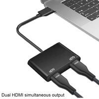 Adaptateur Convertisseur Répartiteur Vidéo Xput USB 3.0 vers Double Sortie HDMI 4K 30Hz pour Extension de Signal Matériel Multi-Écrans