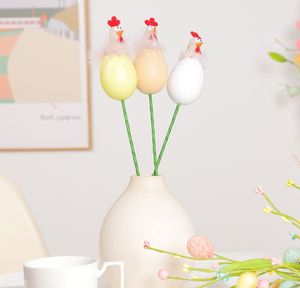 Décorations de Pâques Instagram boutures d'oeufs de résurrection de poulet drôles bouquet de bricolage - Product Image 2