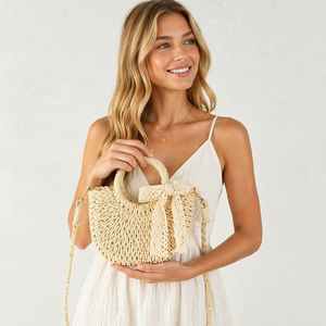 <span class=keywords><strong>Sac</strong></span> de plage d'été pour femme 2026, élégant, en paille tressée, en corde de papier et <span class=keywords><strong>osier</strong></span>, <span class=keywords><strong>sac</strong></span> fourre-tout à main et à <span class=keywords><strong>bandoulière</strong></span> - Product Image 3