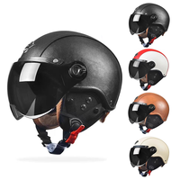 Casque Moto Demi-Face Universel en ABS AD Factory, Vente Chaude, Utilisation Quatre Saisons, Doublure Coton, Vente en Gros