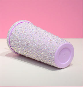 Gobelet Haha, tasse <span class=keywords><strong>à</strong></span> strass, paille et couvercle inclus, acrylique sans BPA, isolé glamour 16 onces, vendu individuellement - Product Image 3