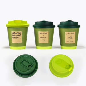 Vasos de Papel Impresos Desechables de Doble Pared, Ondulados, Recubiertos de PE, Biodegradables, 250ml, con Logotipo Personalizado para Café y Panettone, 230-320gsm - Product Image 1