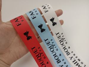 ริบบิ้นแพ็คของขวัญสีรุ้งเป็นมิตรกับสิ่งแวดล้อมพร้อมพิมพ์โลโก้ส่วนตัวผ้าโพลีเอสเตอร์สำหรับวันวาเลนไทน์ - Product Image 3