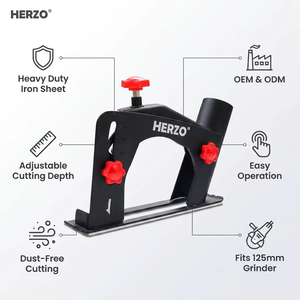כיסוי אבק למטחנת זווית HERZO 125mm, שקית אבק לחיתוך ברזל, חיבור עגול - Product Image 2