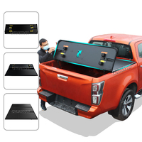Couvercle de tonneau en aluminium dur à trois volets pour Ram 1500 5.6 pieds enroulable électrique avec fonction de verrouillage Compatible modèles Tacoma NP300
