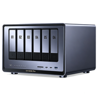 NASync DXP6800 Pro, NAS de bureau 6 baies, processeur Intel I5 1235u 10 cœurs, 8 Go de RAM DDR5, stockage en réseau