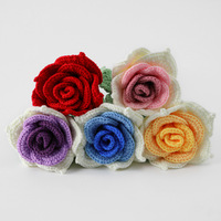 Usine Direct-Artisanal DIY Crochet Grand Thai Rose Fleurs Artificielles Écologique Personnalisable Taille Couleur En Gros Décor