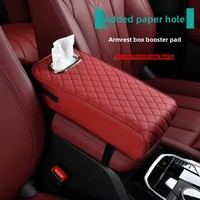 Coussin de protection universel en cuir pour accoudoir de voiture OLIVER, avec rangement, porte-mouchoirs et coussin de soutien central pour le coude, multifonctionnel