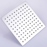 Kit de Douche Moderne SUS304 Chromé avec Bras de Douche et Buse de 10 Pouces, Économiseur d'Eau Haute Pression, Design Mince pour Salle de Bain 5