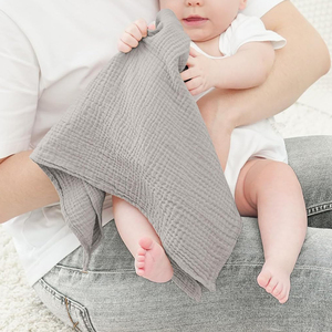 Lingettes absorbantes GOTS 100 % <span class=keywords><strong>coton</strong></span> biologique pour bébés, éponges de bain, serviettes crêpées pour filles et garçons - Product Image 3